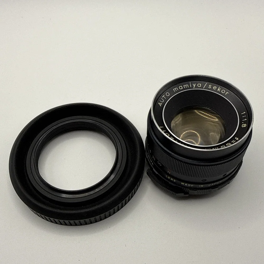 Auto Mamiya/Sekor SX 55 mm 1:1.8 Screw Mount Lens. Made In Japan. Lens Hood.